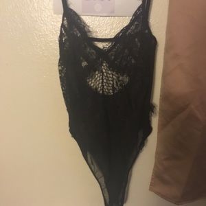 Khloe Kardashian inspired lace bodysuit.